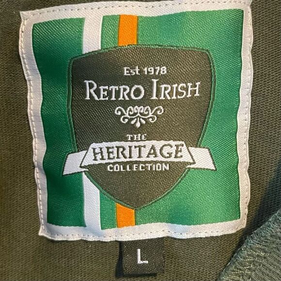 Retro Irish Heritage Collection 3-Button Henley Sweatshirt - Picture 4 of 6